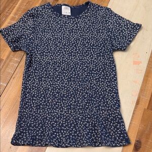 Zara Kids Blue and White Floral Tee